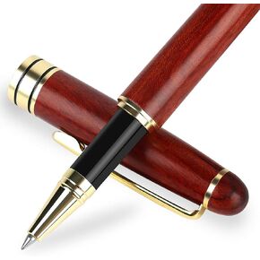 BEILUNER Luxury Walnut Ballpoint Pen Writing Set - Elegant Fancy Nice Gift Pen Set for Signature Executive Business Office Supplies - Gift Boxed with Extra Refills (Black)