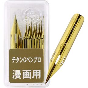 Zebra Comic Pen Nib- Type Professional - G Model - Titanium - Pack of 10 (PG-7B-C-K)