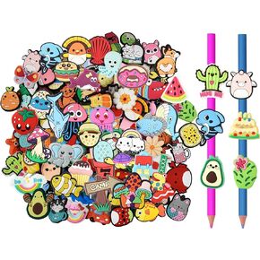 100pcs Pencil Toppers Decoration Random Cute Pencil Topper For Kids Lovely Pencil Clips For Classroom Prizes School Reward Students Gifts Easter Egg Fillers