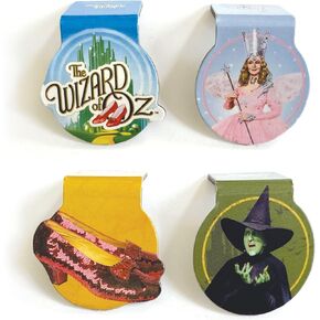 Paper House Productions Wizard of Oz Set of 4 1" Magnetic Die-Cut Page-Top Bookmarks