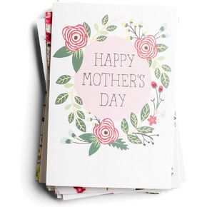 DaySpring - عيد أم سعيد - 8 تشكيلة تصميمية مع نصوص مكتوبة - 24 بطاقة ومظروف زهري لعيد الأم (70925)
