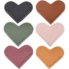 Leather Heart Bookmarks, Wayzton Corner Page Book Accessories for Women, Kids, Cute Handmade Reading Gifts