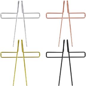 4 Pack Book Page Holders for Reading, Metal Music Book Clip Book Opener Holder Hands Free Sheet Music Holder Reading Accessories Gifts for Book Lover (Gold, Silver, Rose Gold, Black)