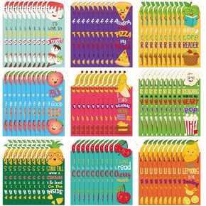90 Pieces Scratch and Sniff Bookmarks Fruit Scented Bookmarks Fun Classroom Bookmarks 9 Styles Cute Marshmallow Pizza Apple Peach Banana Lemon Pineapple Cherry Bookmarks for Kids Girls Boys Student