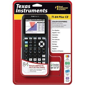 Texas Instruments TI-84 Plus CE Graphing Calculator, Black