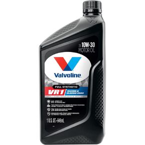 زيت محرك فالفولين VR1 Racing الاصطناعية SAE 10W-30، 1 كيو تي، علبة 6