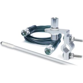 RoadPro RP-83W Standard Series White 3' Mirror Mount Fiberglass CB Antenna Kit