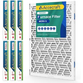 16x25x1 Air Filter MERV 8, Advanced Dust Defense,Cost-effective,1 Reusable ABS Frame + 6 Pack Replaceable, Quality Furnace Filter Media for AC & Furnace Applications（1 Frame+6 Filter） in Kuwait
