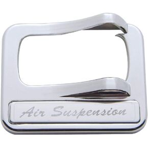 United Pacific 40977 - Rocker Switch Cover - Peterbilt Chrome Rocker Switch Cover With Stainless Plaque - Air Suspension