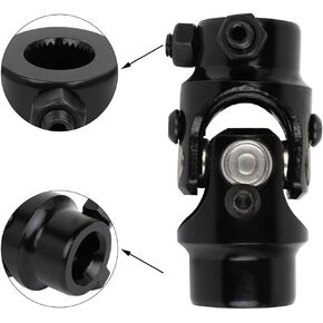 SCITOO 5/8-36 Spline X 3/4 DD Steering joints,length 83mm Black Single U-Joint