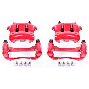 Power Stop Front S4928 Pair of High-Temp Red Powder Coated Calipers