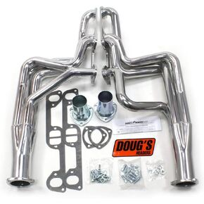 Doug's Headers D564 1-3/4" 4-Tube Full Length Metallic Ceramic Coated Exhaust Header for Pontiac GTO 326-455 64-67
