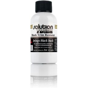 Black Plastic & Vinyl Trim Restorer - Use for Car and Truck Detailing, No Wet Look, Instantly Revives Color to Trim, Bumpers, Mud Flaps, Etc., Black (2 oz)