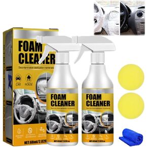 Multi-Purpose Foam Cleaner, All Around Master Foam Cleaner, Car Interior Foam Cleaner, Car seat Foam Cleaner Spray (2pcs)