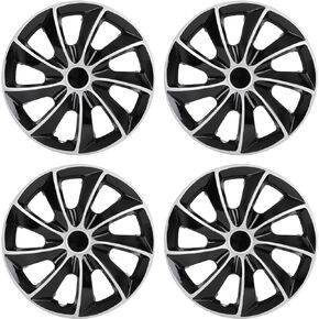 ECCPP OEM Replacement Full Lug Skin Durable-Modern & Stylish 4PC Set 15 Inch Hubcap Wheel Cover Auto Tire Replacement Exterior Cap-Snap On Hubcap