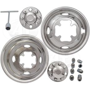 16"Stainless Steel Wheel Simulator Dually Rim Liner Skin for GMC 3500 01~07