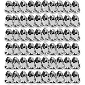 60 Pack Lug Nut Covers 33mm 2-3/8" Electroplated Chrome Wheel Lug Nut Covers Front and Rear Nut Cover Caps ABS Plastic Truck Lug Nuts Cover in Kuwait
