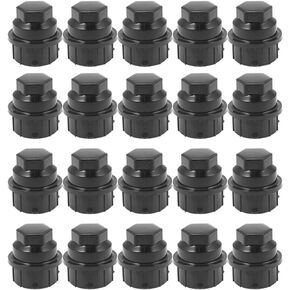 Wheel Nut Covers Bolt Caps, 24mm/0.94" Vinyl Lug Bolt Cover, Auto Hub Screw Exterior Protection Anti-Theft Cap, Dustproof Replacement Universal Decoration for Car, 20PCS Black