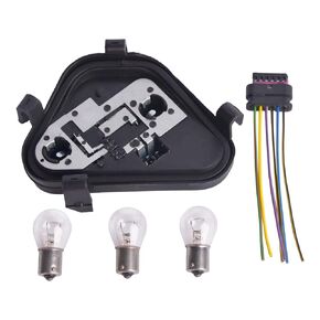 Driver Left Tail Lights Bulb Socket Panel & Plug Connector & Three Bulbs 63217313043 Compatible with BMW 3-Series 320i 328i 335i 328d 2012 2013 2014 2015 Rear Light Lamp Repair Board Kit