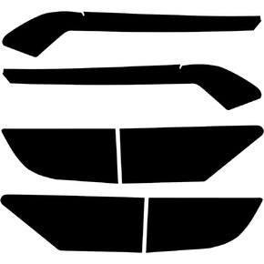NDRUSH Blackout Taillight Vinyl Tint Film Precut Overlay Tail Light Wrap Cover Compatible with Dodge Durango 2014-2021