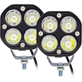 LED Yellow/Amber Driving Fog Lights Pod Lights Offroad Driving Lights Work Auxiliary Lights Bumper Lights 2Pcs 3Inch 40W Waterproof Fit for Car Truck ATV UTV Motorcycle Golf Pick-up
