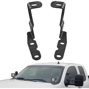 Nilight Ditch Light Brackets Hood Mount Brackets for Auxiliary Offroad LED Pod Light Work Light Compatible with 2007-2013 GMC Yukon Sierra & Chevy Suburban Tahoe Silverado, 2 Years Warranty,Black