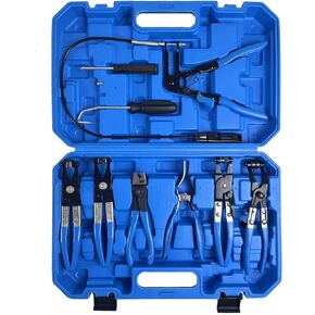 Hose Clamp Pliers 9pcs Long Reach Hose Clamp Tool Set for Automotive Coolant Radiator Heater and Water Hose Hose Clamp Pliers Set