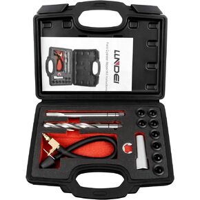 LLNDEI Spark Plug Thread Repair Kit, 38900 Two Valve Ford Triton Tool Compatible, 16 PCS Spark Plug Thread Repair Kit for Repairing Ford 4.6L, 5.4L and 6.8V-10 Two Valve Engines
