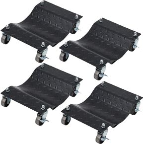 Car Dolly,Heavy Duty 4 Pack Tire Skates,Wheel Dolly Vehicle Tire Skates with 4400 lbs,Moving a Car Easy,360 Degree Rotatable Wheel