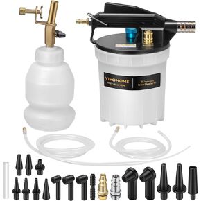 VIVOHOME 2L Vacuum Brake Bleeder Kit with 1L Refilling Bottle, 2PCS 60 Inch Hoses, Adapters
