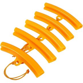 Qiilu 5pcs Wheel Rim Protector Set, Car Tire Changer Guard Rim Protector Tyre Wheel Changing Edge Savers Tool(Orange)