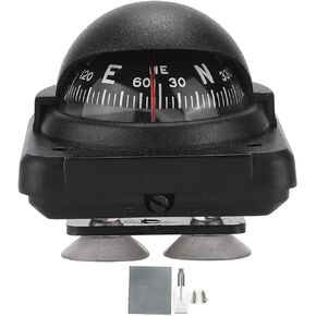 Automotive Compass Ball, Mini Automotives Sea Marine Dashboard Suction Pivoting Adjustable Foldable Navigation Direction Pointing Guide Ball Mount Kit Adhesive Tape Auto Cars Boats RV Vehicle Outdoor