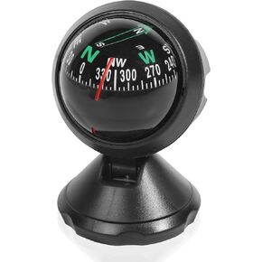 Car Compass,Compass for Car,Car Accessories Automotive Compass Ball,Car Compass Ball with Bottom Stick,Dash Mount Adjustable Compass Ball for Boat Car Truck Marine Caravan to Find Direction
