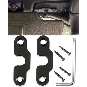for Jeep Sun Visor Repair Kit, Aluminum Alloy Sun Visor Clips Compatible with Jeep Wrangler JK 2018/ Wrangler JL 2018 2019 2021 2022 2023/ JT Gladiator 2020 2021 2022 2023 - Upgrade Version-Black