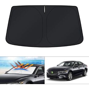 KUST Custom Fit Windshield Sun Shade for Mazda 6 2014-2021 Mazda6 Accessories Sunshade Foldable Window Sun Visor Protector Blocks UV Rays Keep Your Car Cooler