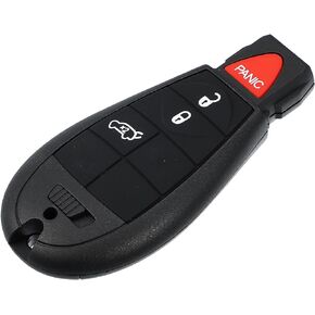 X AUTOHAUX 4 Button Replacement Key Fob Case Keyless Entry Remote Key Shell Cover for Dodge Dart 2013-2016 for Chrysler 300 2008-2010 with Blade No Chip