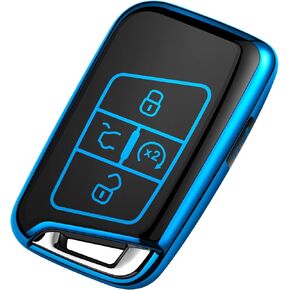 Tukellen لغطاء Volkswagen Key Fob، حافظة مفاتيح ناعمة ممتازة من مادة TPU للحماية الكاملة VW Tiguan Atlas Jetta Passat Golf Alltrack Smart Keyless Fob Remote Key (أحمر) in Saudi Arabia