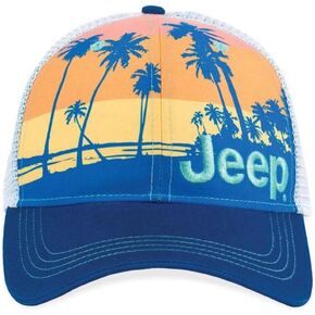 Jeep Beach Sunset Twill Mesh Back Hat