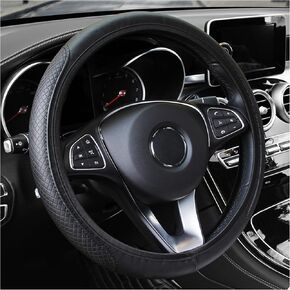 Leather Steering Wheel Cover,Anti Slip Car Steering Wheel Cover for Car Decorations & Steering Wheel Protections,Universal 15Inch Wheel Cover Car Interior Accessories for Men & Women (Black+Red) in Saudi Arabia