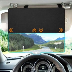 ‎MAGTSMEI Sun Visor Extender for Car, Upgraded Polarized Sun Blocker, Sunshade Lens Magnetic Connection Adjustable 4 Directions, Anti-Glare,Protects from Sun Glare, Snow Blindness & UV Rays, Black