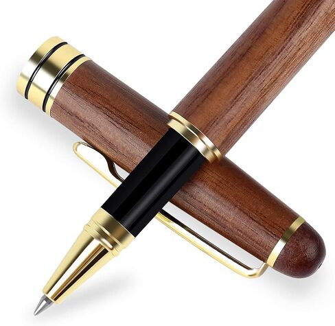 BEILUNER Luxury Walnut Ballpoint Pen Writing Set - Elegant Fancy Nice Gift Pen Set for Signature Executive Business Office Supplies - Gift Boxed with Extra Refills (Black) in Saudi Arabia