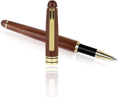 BEILUNER Luxury Walnut Ballpoint Pen Writing Set - Elegant Fancy Nice Gift Pen Set for Signature Executive Business Office Supplies - Gift Boxed with Extra Refills (Black) in Saudi Arabia