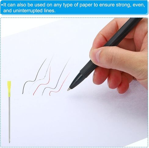 PATIKIL 0.5mm Pen Ink Refills, 20 Pcs Ballpoint Refill Medium Point Metal Compatible Replaceable Replacement for Pen Writing Office, Black in Saudi Arabia