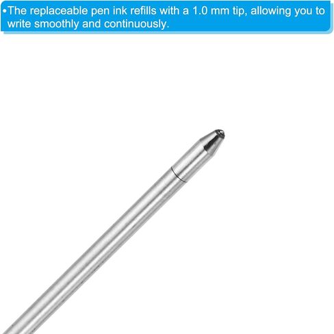 PATIKIL 0.5mm Pen Ink Refills, 20 Pcs Ballpoint Refill Medium Point Metal Compatible Replaceable Replacement for Pen Writing Office, Black in Saudi Arabia