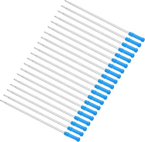 PATIKIL 1mm Pen Ink Refills, 20 Pcs Ballpoint Refill Medium Point Metal Compatible Replaceable Replacement for Pen, Writing, Office, Black in Saudi Arabia