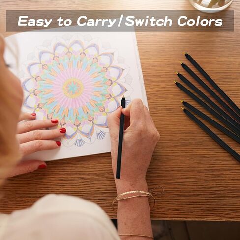 15 قطعة من أقلام الرصاص الخشبية الملونة بألوان قوس قزح، 7 في 1 قلم تغيير الألوان الممتع مع مبراة للرسم والتلوين in Kuwait