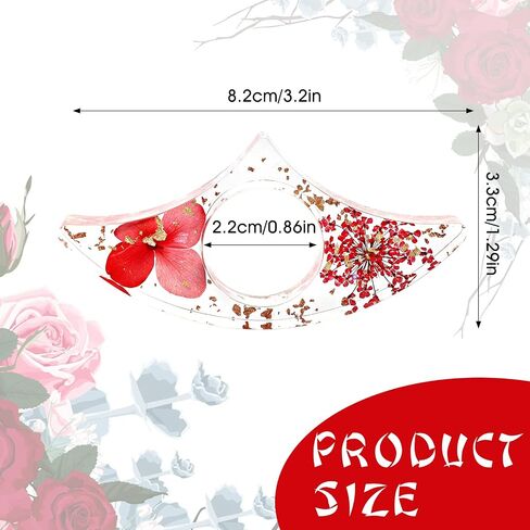 Prasacco 2 Pieces Book Page Holder, Dried Flower Resin Book Holders for Reading Thumb Ring Page Holder Flower Bookmark Reading Accessories for Readers Book Lovers Bookworm Bookmarks (3 PCS Style 2) in Saudi Arabia