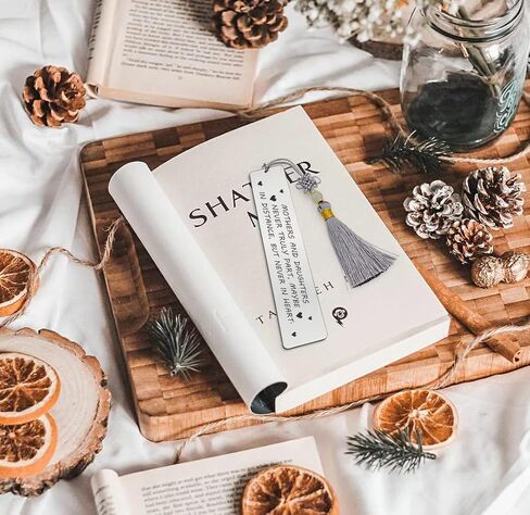 Ptzizi Inspirational Metal Engraved Bookmark with Tassel, Thank You Bookmark Clip for Women Men Friends Teachers Coworker Boss Book Lovers Retirement Graduation Christmas Birthday Gifts in Kuwait