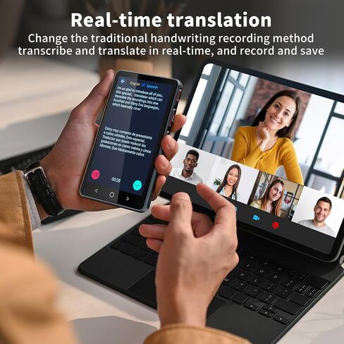 Instant Foreign Language Translator Device Smart Offline Translator Real-time Speech Interactive Voice Translator Travel（White.） in Saudi Arabia
