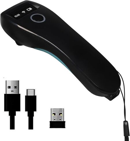 ماسح باركود بلوتوث صغير ثنائي الأبعاد، 3 في 1 بلوتوث وUSB سلكي و2.4 جيجا بايت لاسلكي 1D قارئ باركود محمول يعمل مع نظام التشغيل Windows أو Android أو iOS أو الأجهزة اللوحية أو أجهزة الكمبيوتر in Saudi Arabia
